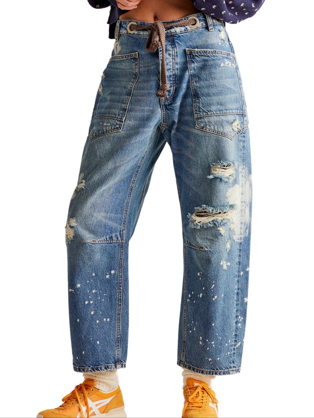 We The Free Moxie Pull-On Barrel Jeans from Free People